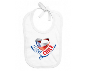 Bavoir bebé personalizado amo Chile