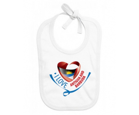 Bavoir bebé personalizado amo Antigua y Barbuda