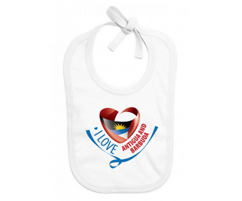 Bavoir bebé personalizado amo Antigua y Barbuda