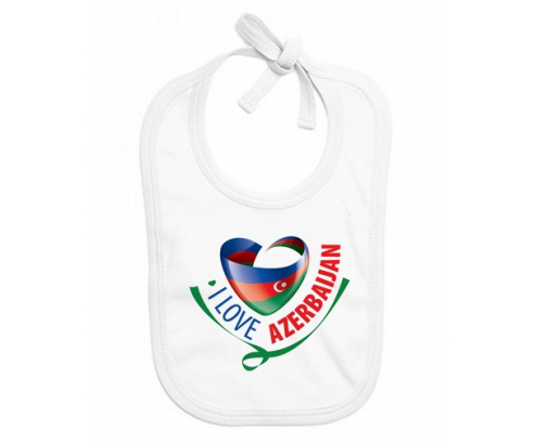 Bavoir bebé personalizado que amo Azerbaiyán