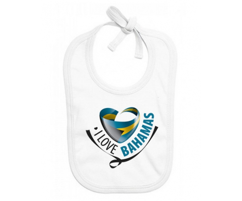Bavoir bebé personalizado que amo Bahamas