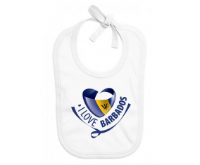 Bavoir bebé personalizado que amo Barbados