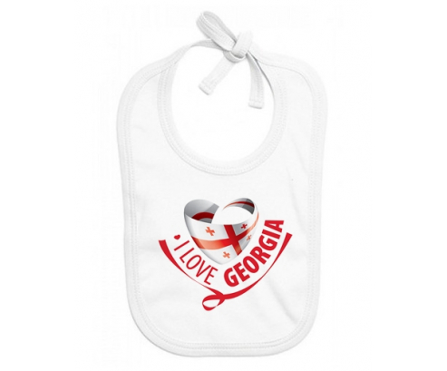 Bavoir bebé personalizado que amo Georgia