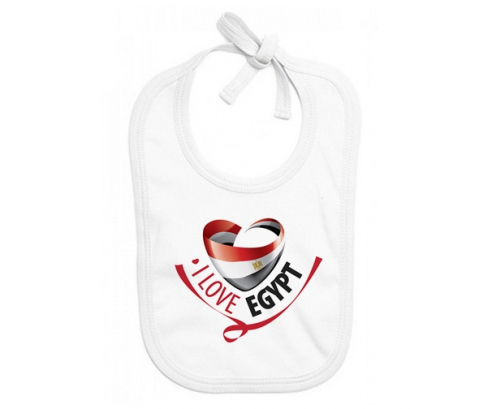 Bavoir bebé personalizado que amo Egipto