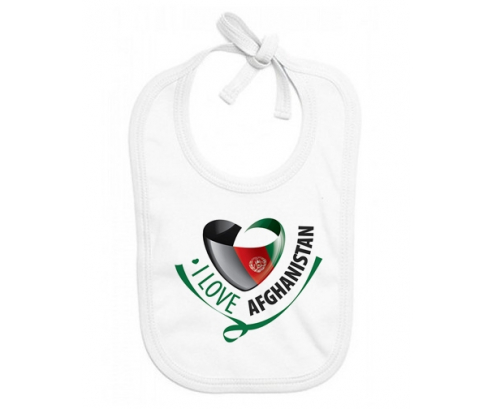 Bavoir bebé personalizado que amo Afganistán