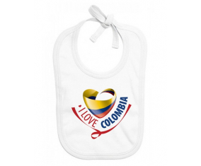 Bavoir bebé personalizado que amo Colombia