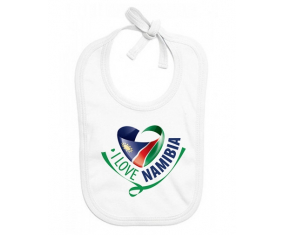 Bavoir bebé personalizado que amo Namibia