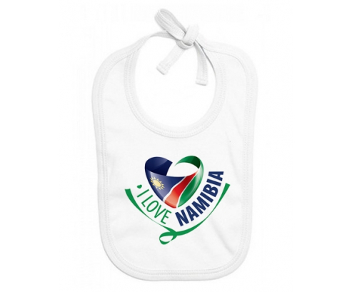 Bavoir bebé personalizado que amo Namibia