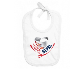 Bavoir bebé personalizado que amo Nepal