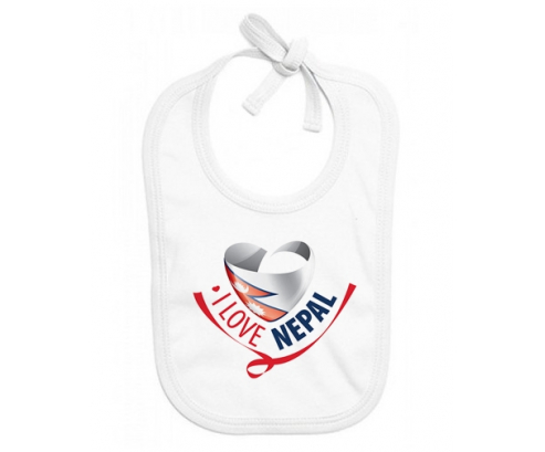 Bavoir bebé personalizado que amo Nepal
