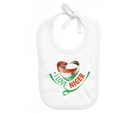 Bavoir bebé personalizado que amo Níger