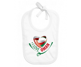 Bavoir bebé personalizado que amo Omán