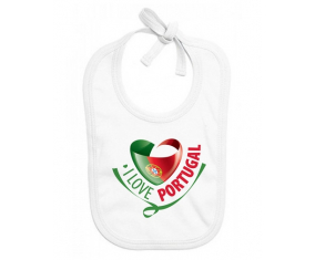 Bavoir bebé personalizado que amo Portugal
