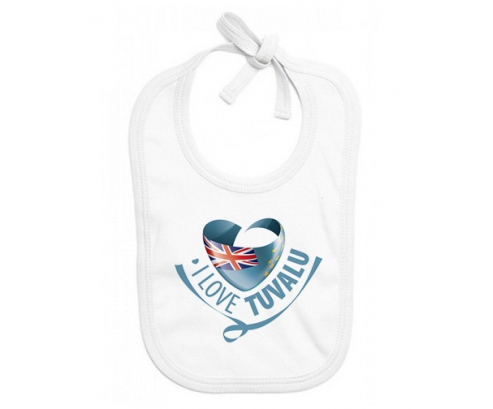 Bavoir bebé personalizado me encanta Tuvalu