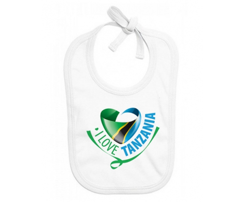 Bavoir bebé personalizado que amo Tanzania