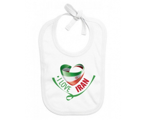 Bavoir bebé personalizado que amo Irán