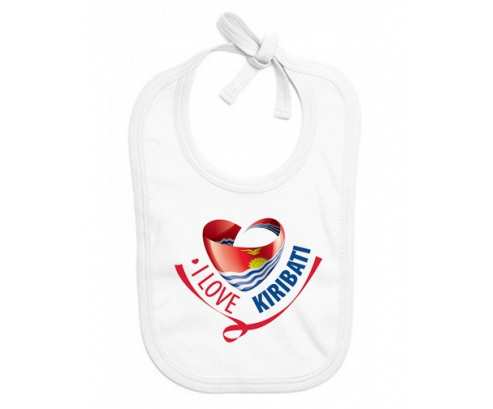 Bavoir bebé personalizado amo a Kiribati