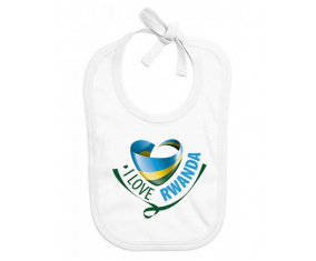 Bavoir bebé personalizado que amo Ruanda