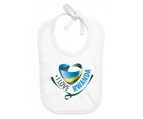 Bavoir bebé personalizado que amo Ruanda