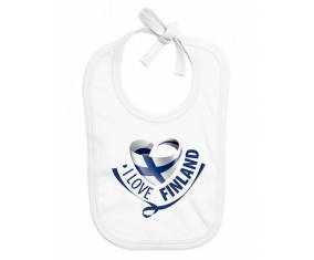 Bavoir bebé personalizado que amo Finlandia