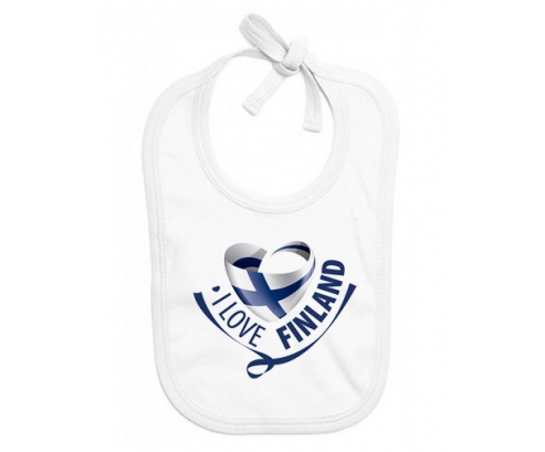 Bavoir bebé personalizado que amo Finlandia