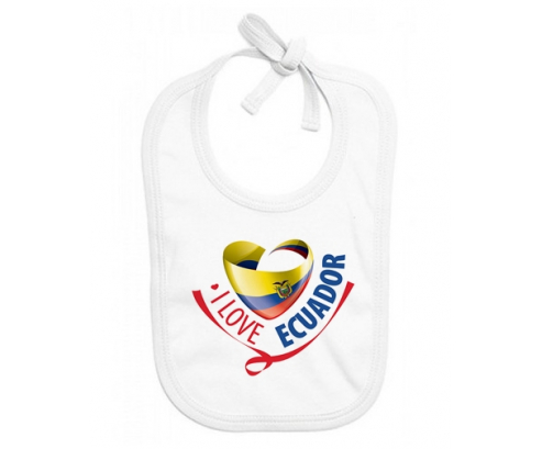 Bavoir bebé personalizado que amo Ecuador