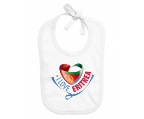 Bavoir bebé personalizado que amo Eritrea