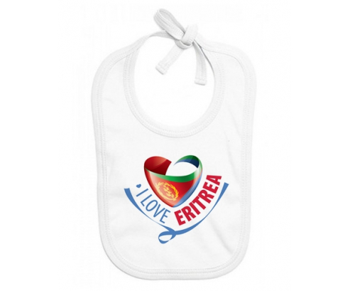 Bavoir bebé personalizado que amo Eritrea