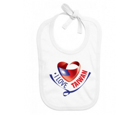 Bavoir bebé personalizado que amo Taiwán