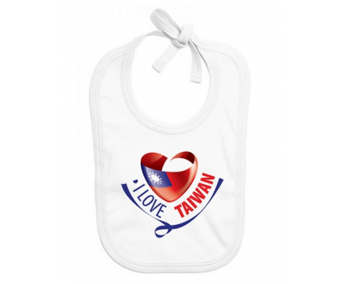 Bavoir bebé personalizado que amo Taiwán