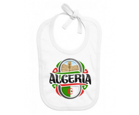 Bavoir bebé bandera personalizada Argelia Diseño 2