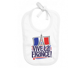 Bavoir bebé personalizado Vive la France