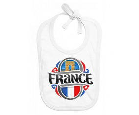 Bandera France Diseño 1: Babero para bebé