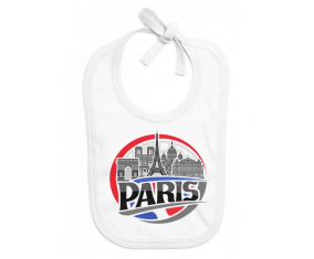 Ciudad de París diseño 1: Babero para bebé