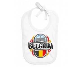 Bavoir bandera de bebé personalizada Bélgica