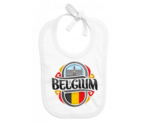 Bavoir bandera de bebé personalizada Bélgica