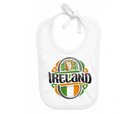 Bavoir bebé personalizado Flag Ireland