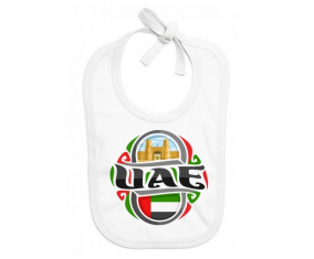 Bavoir bebé personalizado Flag UAE