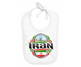 Bavoir bandera de bebé personalizada Irán