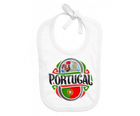 Bavoir bandera de bebé personalizada Portugal