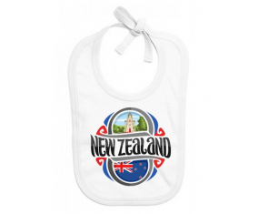 Bavoir bandera de bebé personalizada new Zeland