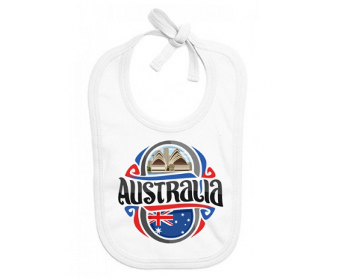 Bavoir bandera de bebé personalizada Australia
