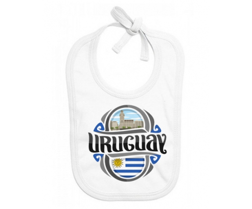 Bavoir Bandera de Bebé Personalizada Uruguay