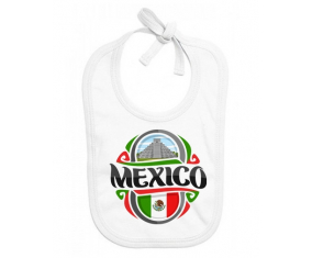 Bavoir bebé personalizado Flag México