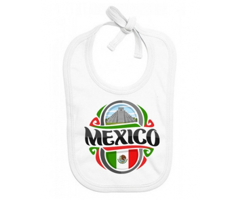 Bavoir bebé personalizado Flag México