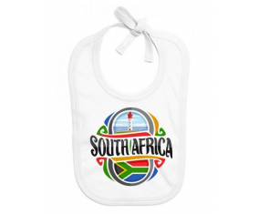 Bavoir bandera de bebé personalizada Sudáfrica