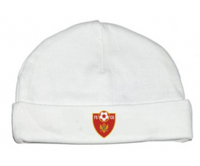 Bonnet bebé personalizó a la selección de fútbol de Montenegro