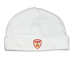Bonnet bebé personalizado equipo nacional de fútbol de Macedonia del Norte