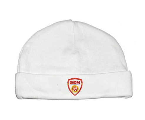 Bonnet bebé personalizado equipo nacional de fútbol de Macedonia del Norte