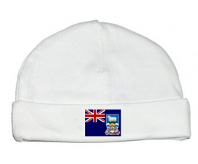 Bonnet bandera de bebé personalizada de las Islas Malvinas